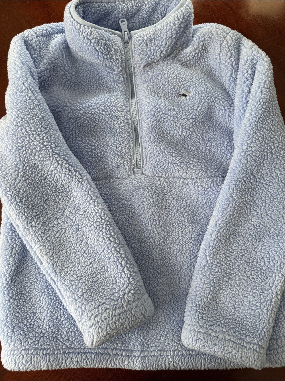 Vineyard Vines Light Blue Sherpa Half-Zip Pullover